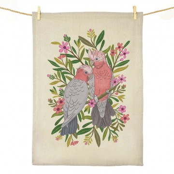 Tea Towel | G'day Galahs | Organic Cotton